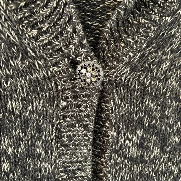 Calvin Klein Jeans Marled Knit Cardigan Sweater Small Shawl Collar - Picture 5 of 6